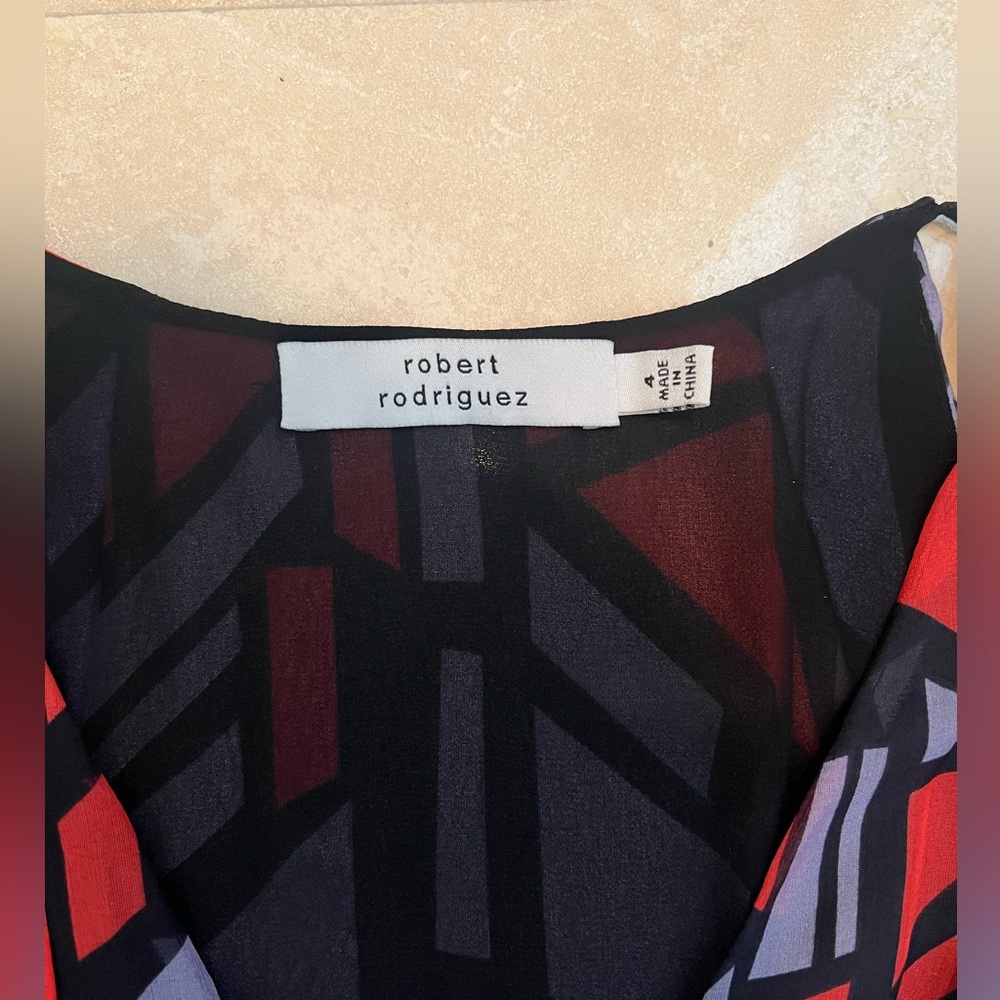 Robert Rodriguez Abstract Patterned High Low Dres… - image 4